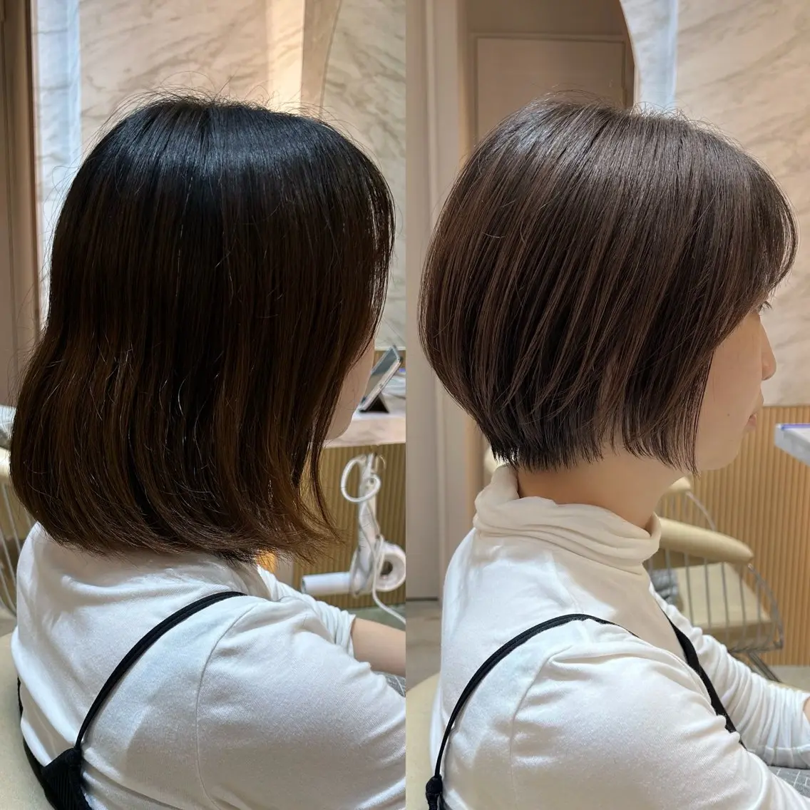 ショート ショートボブ ボブ くびれヘア ショートヘア ハッシュカット/韓国 レイヤー/カハナのヘアスタイル