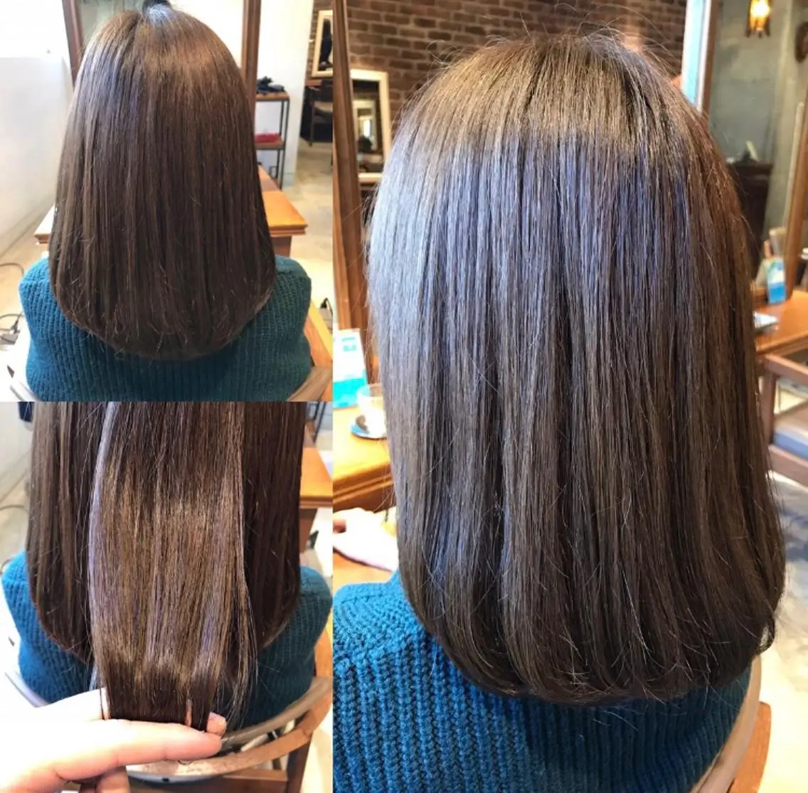 セミロング カラー ヘアアレンジ アッシュ ヘアカラー トリートメント ヘッドスパ 小林 佳祐のヘアスタイル