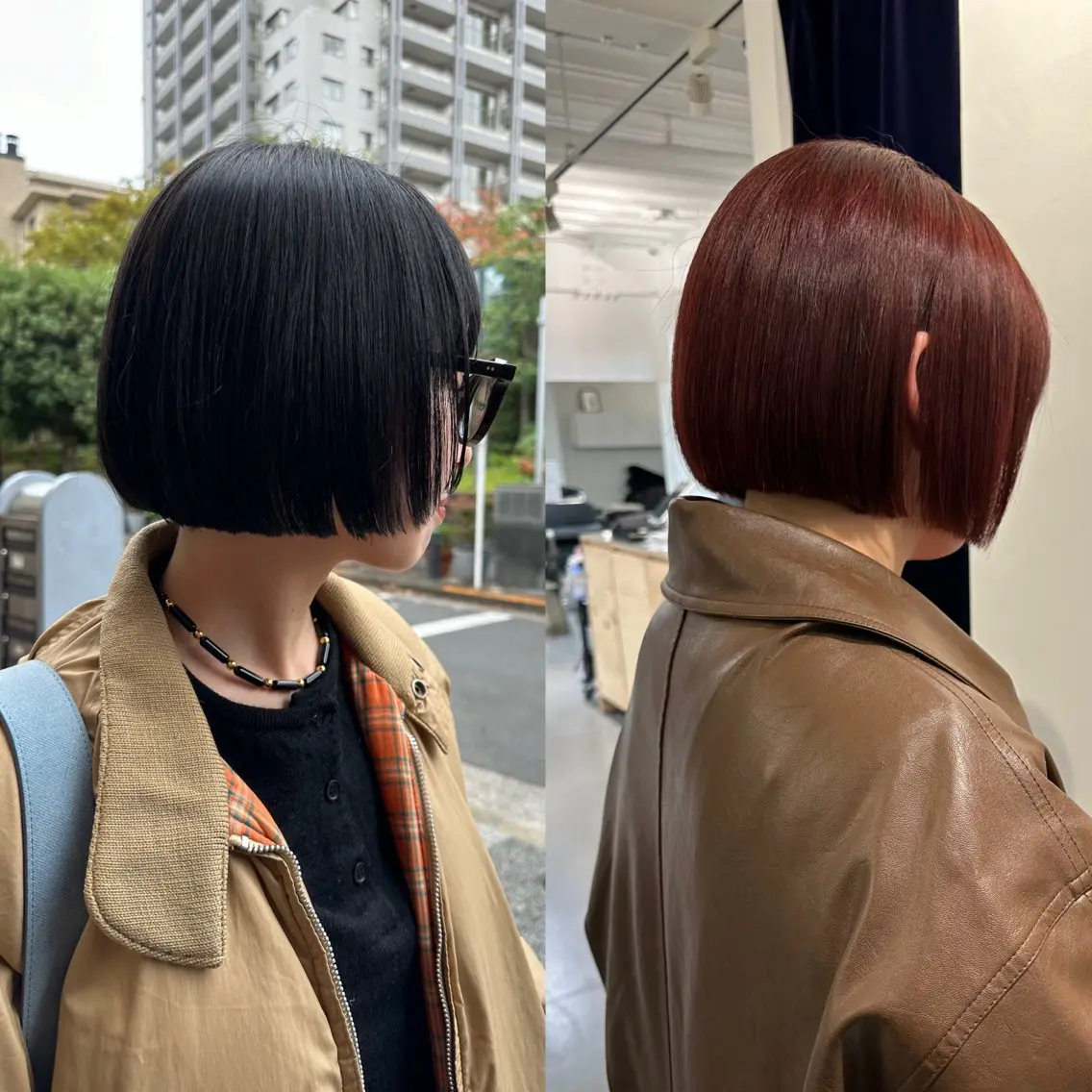 ミディアム カット ヘアカラー ボブ/似合わせカット /ニュアンスカラーのヘアスタイル