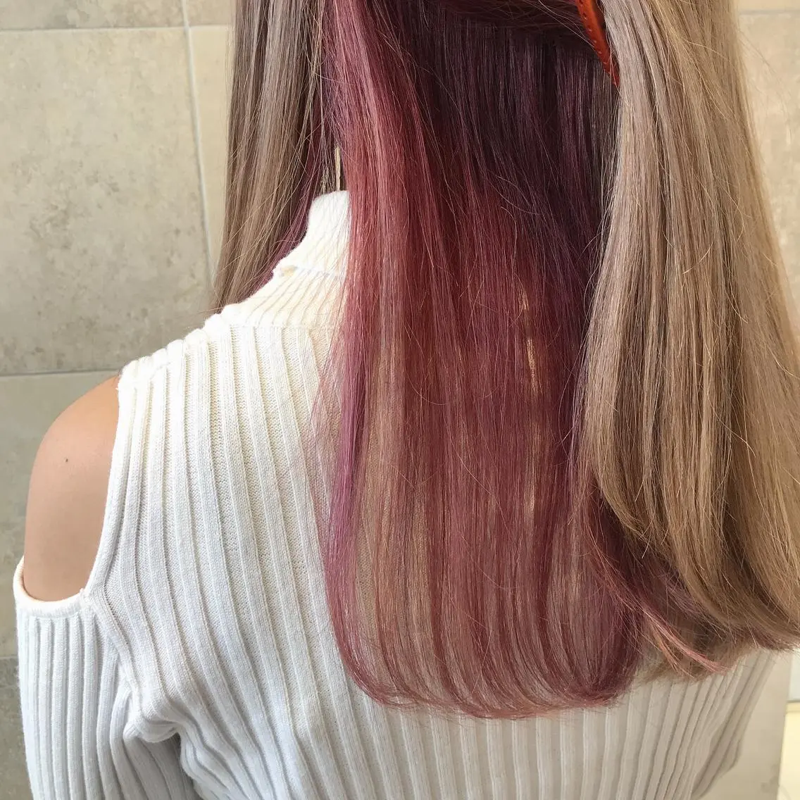 ロング カラー 田中 あかねのヘアスタイル