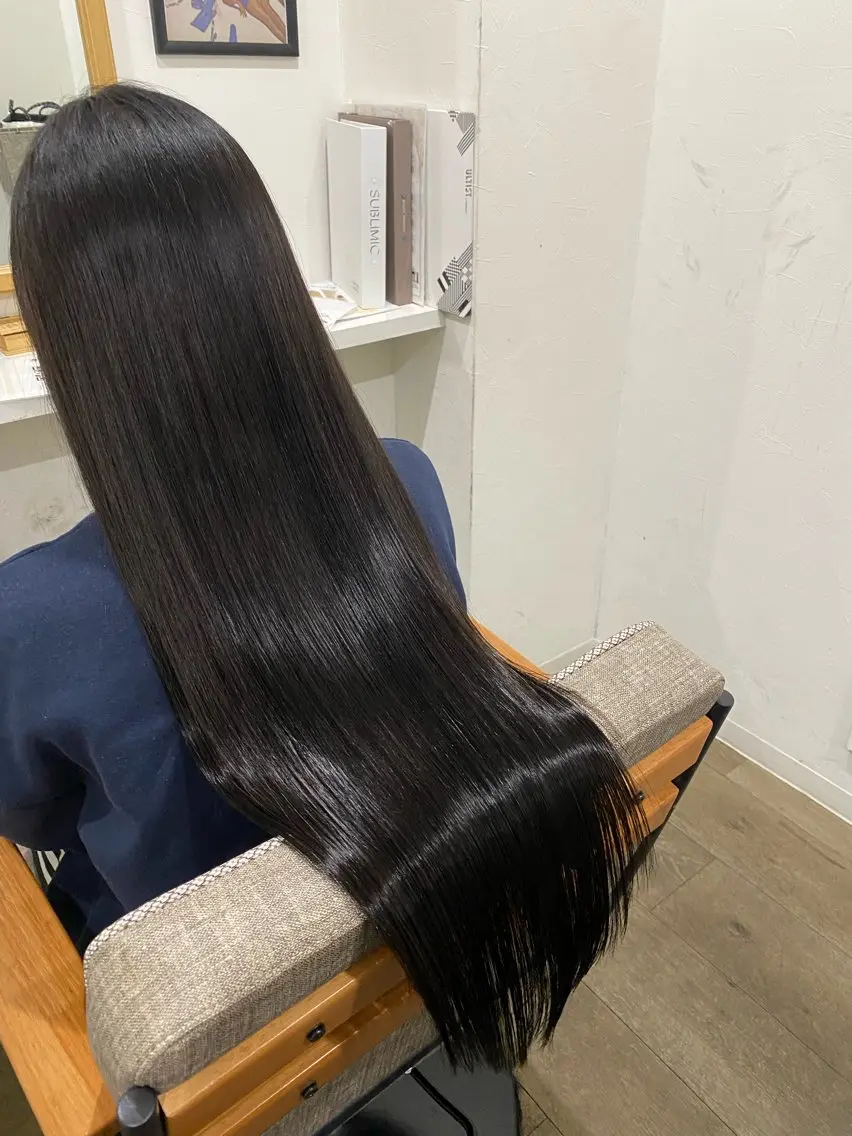 ロング カット 縮毛矯正 髪質改善サロン 梅田/ヨナミネのヘアスタイル