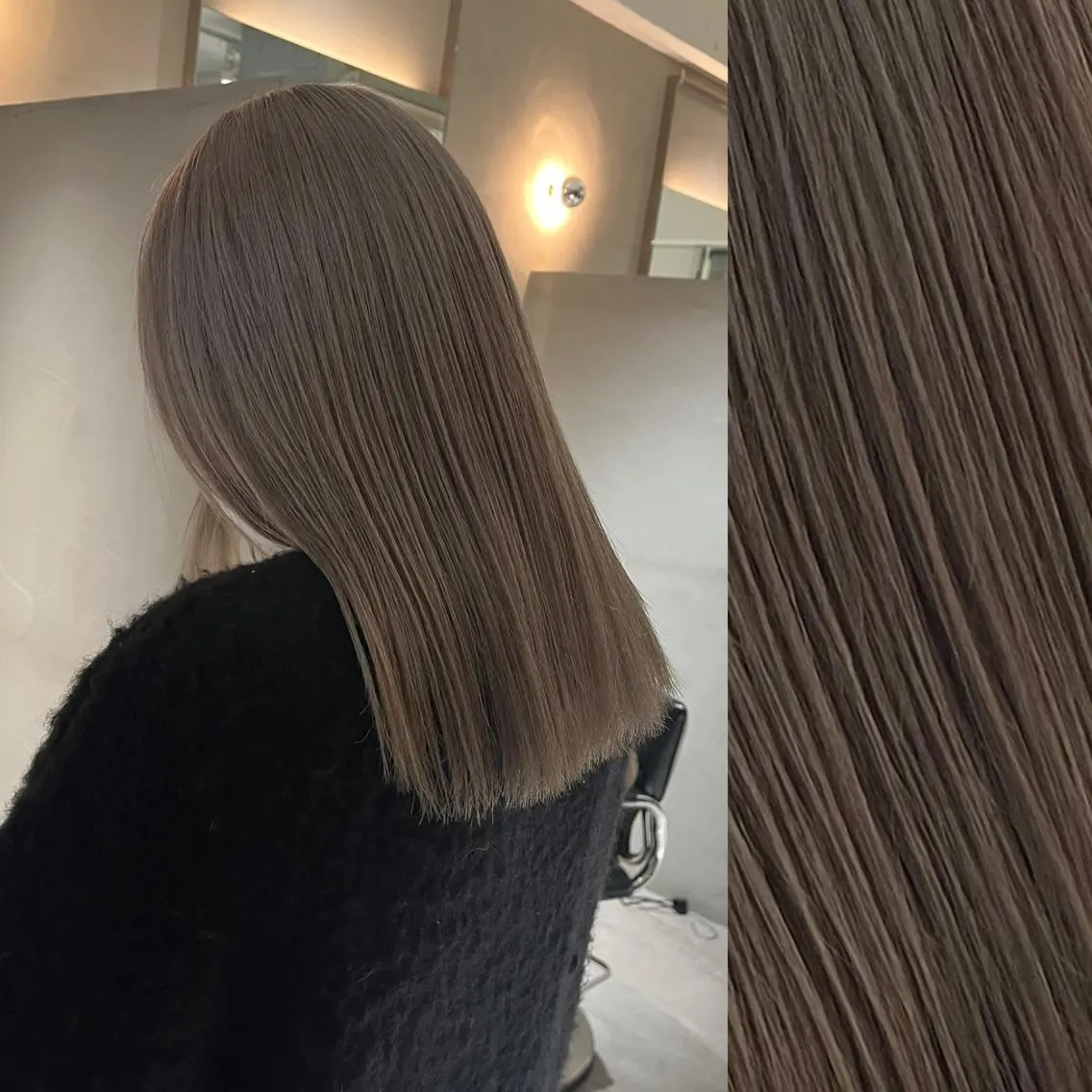 セミロング カラー ヘアアレンジ 成人式 ベージュカラー ブリーチ ブラウンカラー ケアブリーチ stylist ◎RUKI.のヘアスタイル