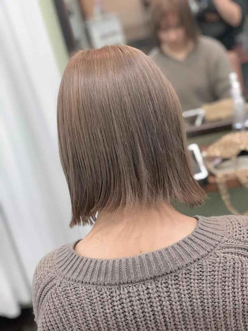 前髪カット＋透明感カラー✨ ＋500円でダメージケアトリートメントが付けられます😀 minimo限定✨の写真