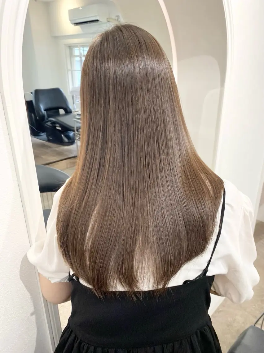 【ブリーチはしたくないけど明るくしたい、透明感欲しい方向け】ダブルカラー+3stepケアトリートメントの写真