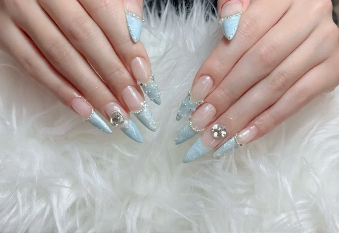 ネイル アートネイル フレンチネイル ジェルネイル 韓国ネイル マグネットネイル ハンドネイル Lenie Nail Okuboのネイルデザイン