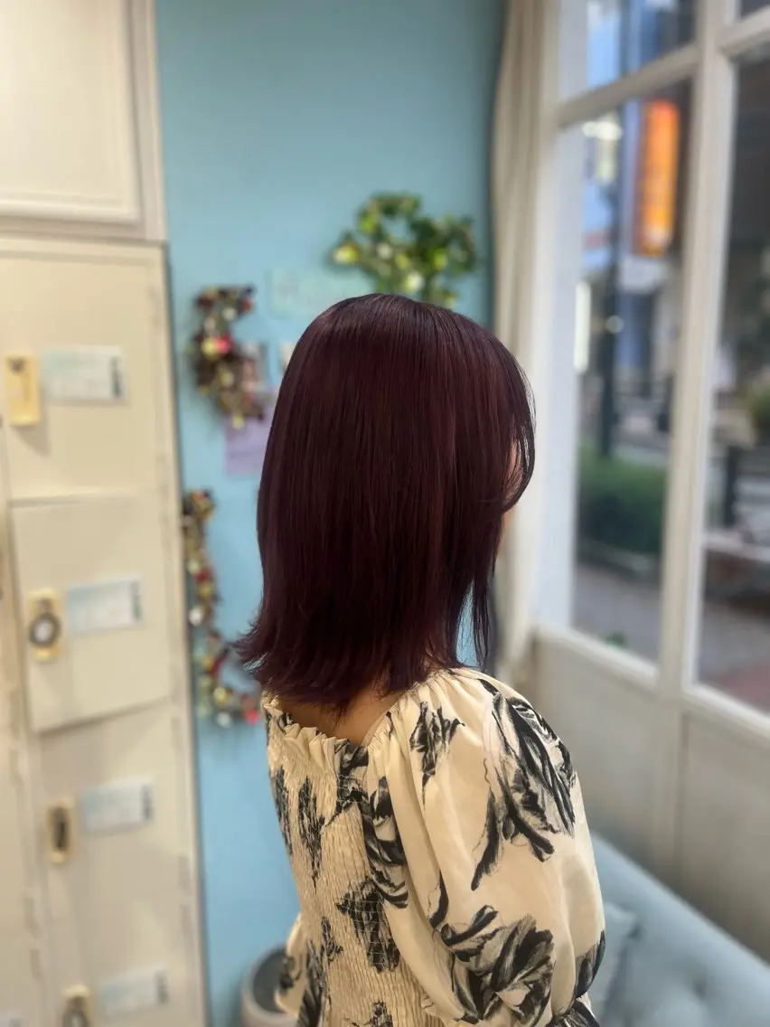 ミディアム カラー 透明感カラー ラベンダーカラー カット ヘアカラー 美容室 sanctuaryのヘアスタイル