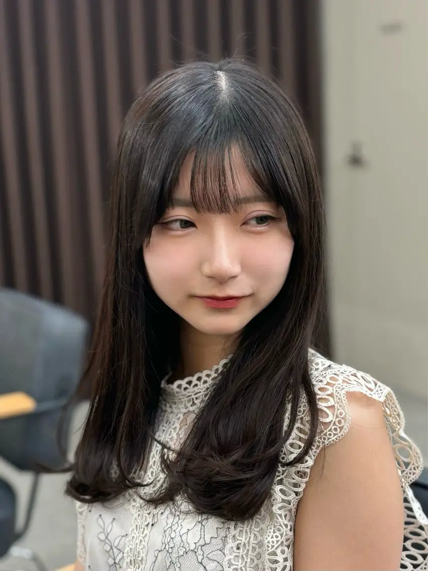 セミロング レイヤーカット 小顔カット 韓国ヘア🇰🇷 髪質改善✨️-裕人-のヘアスタイル