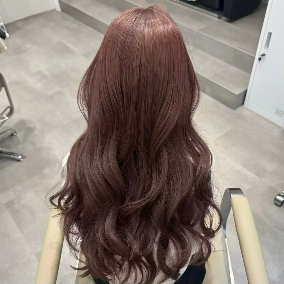 ロング ピンクラベンダー カット ヘアカラー トリートメント 透明感🍨レイヤー ヘアセット/miyuのヘアスタイル