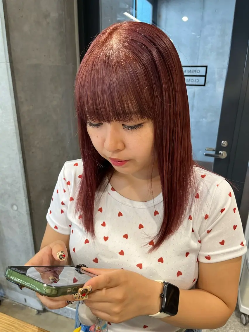 カラー ブリーチ ダブルカラー ブリーチなしカラー ️🩵LUFE ayano️🩵のヘアスタイル