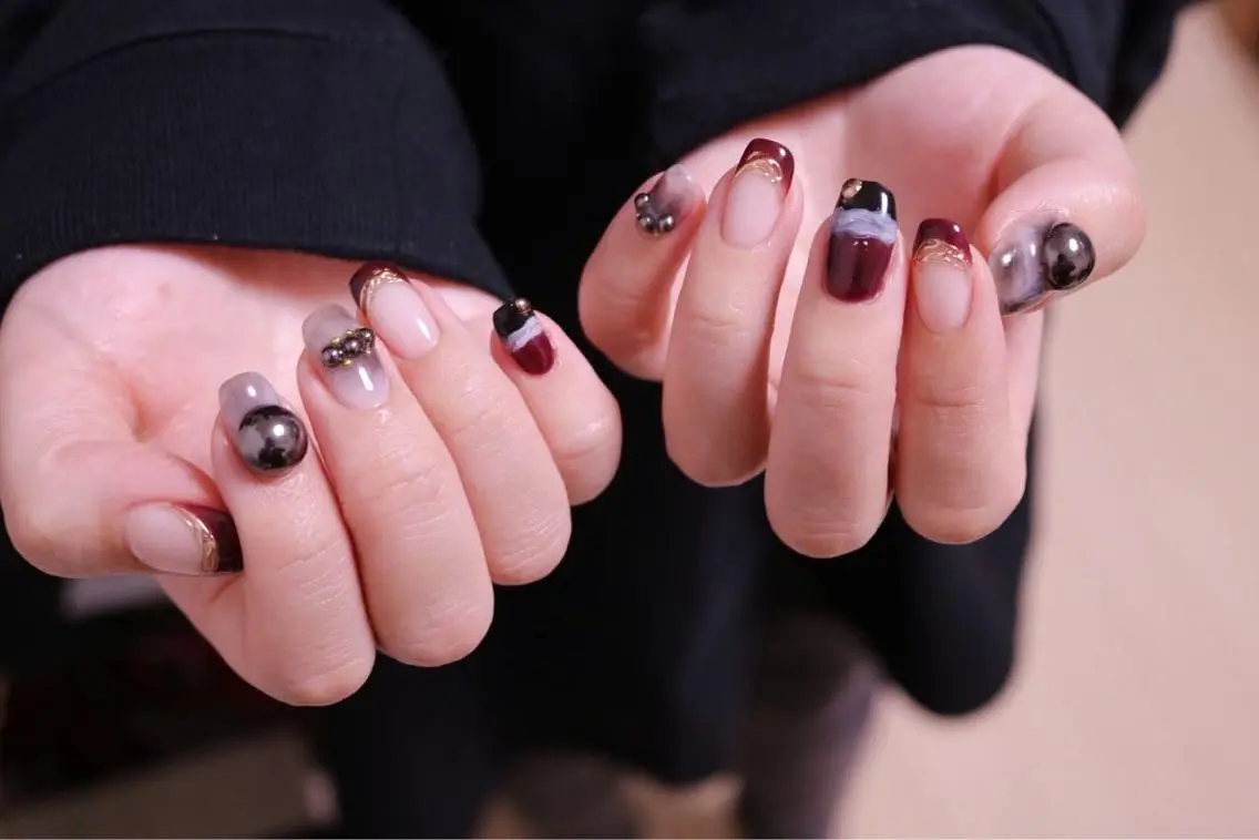 ネイル 長さ出し ジェルネイル 韓国ネイル 持ち込み ニュアンスネイル ハンドネイル MH Nailのネイルデザイン
