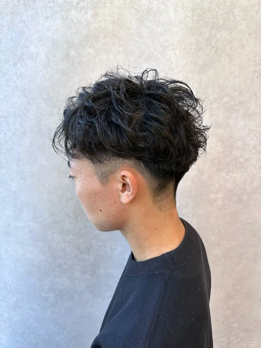 パーマ メンズ 【𝐀𝐬𝐡大森】 石崎竜祐のヘアスタイル