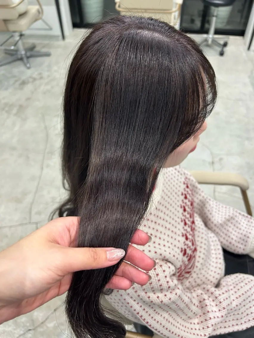 セミロング カラー ラベンダーカラー ayana /透明感カラー🤍のヘアスタイル