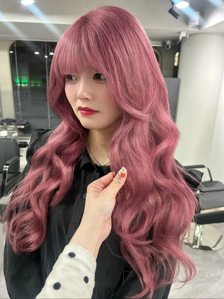 ロング 【ピンク/ラベンダー 】mao🐩💜のヘアスタイル