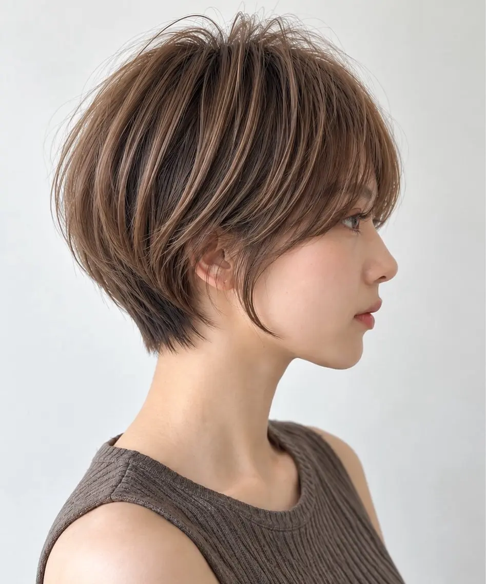 ショート カット ヘアカラー トリートメント 🌟髪質改善と艶 ✨相場つかさのヘアスタイル