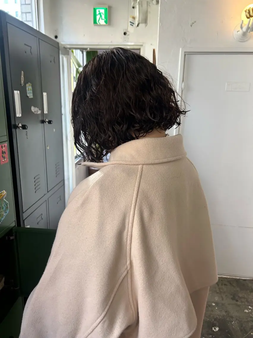 ミディアム カラー パーマ ミディアムパーマ ボブ カット ヘアカラー パーマ maho/垢抜け カラーパーマのヘアスタイル