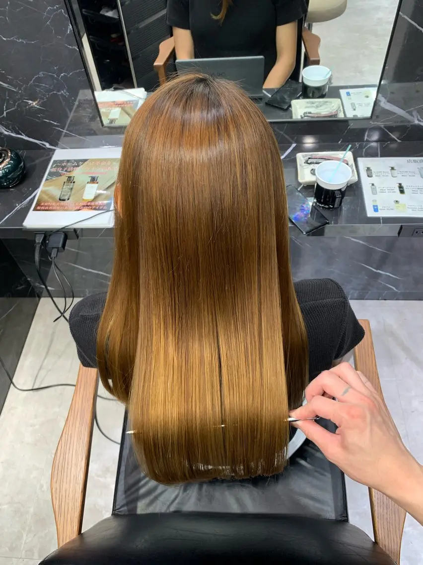 ロング 縮毛矯正 大西 魁知のヘアスタイル
