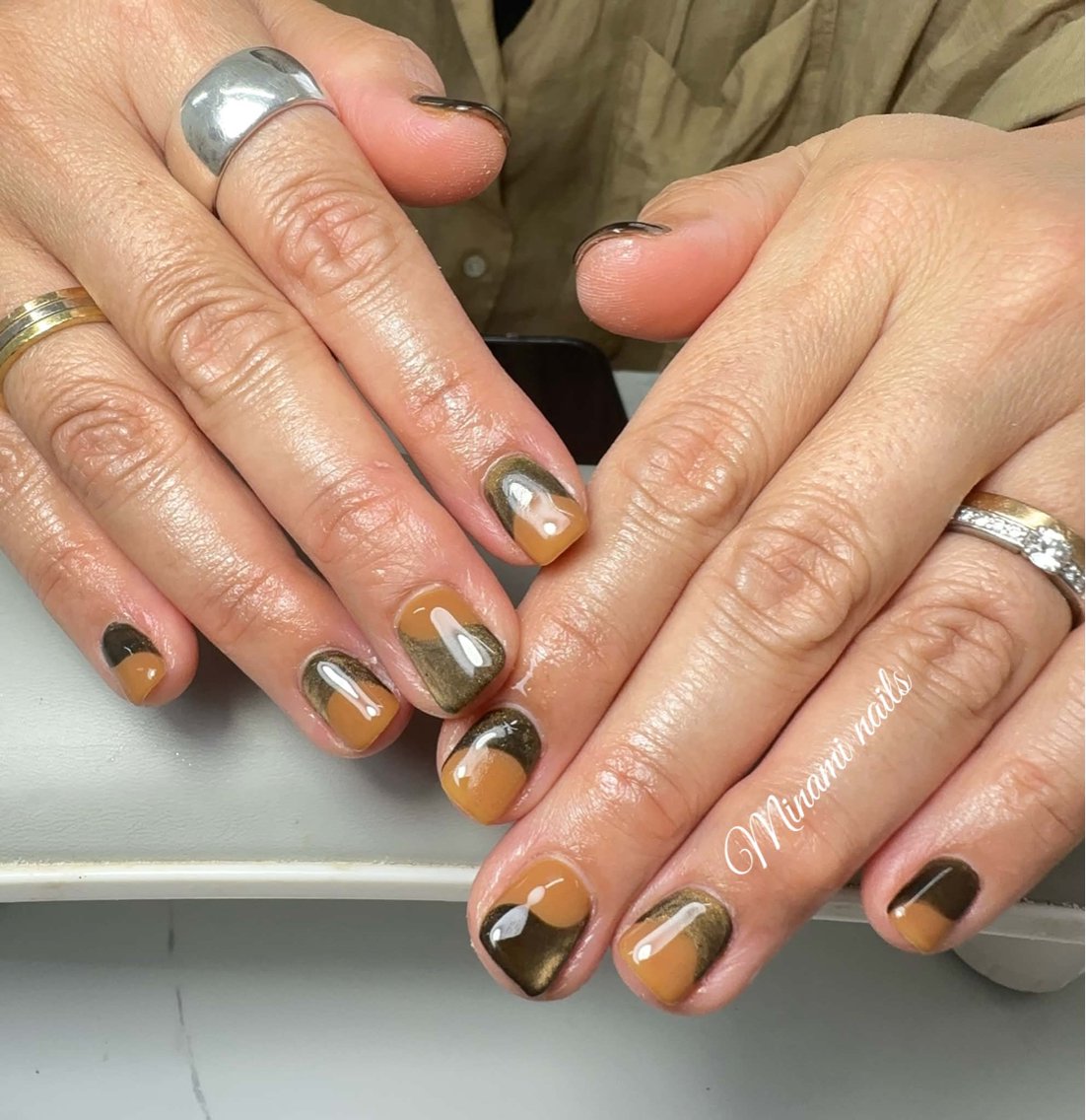 ネイル アートネイル ガーリー キラキラネイル 韓国ネイル マグネットネイル Minami Nailsのネイルデザイン
