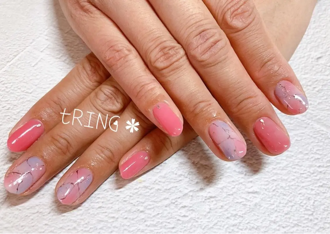 ネイル ハンドネイル tRING＊ しいの木台のネイルデザイン