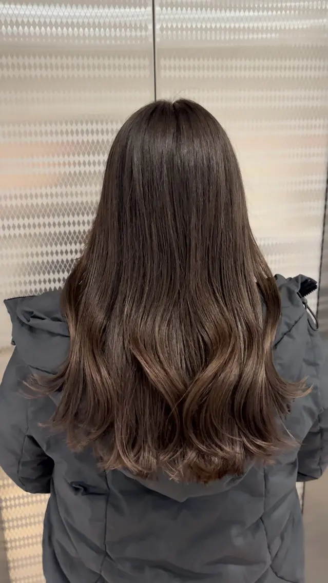 セミロング カラー カット ヘアカラー 名駅/sHiHo/透 明感カラー✨🎀/のヘアスタイル