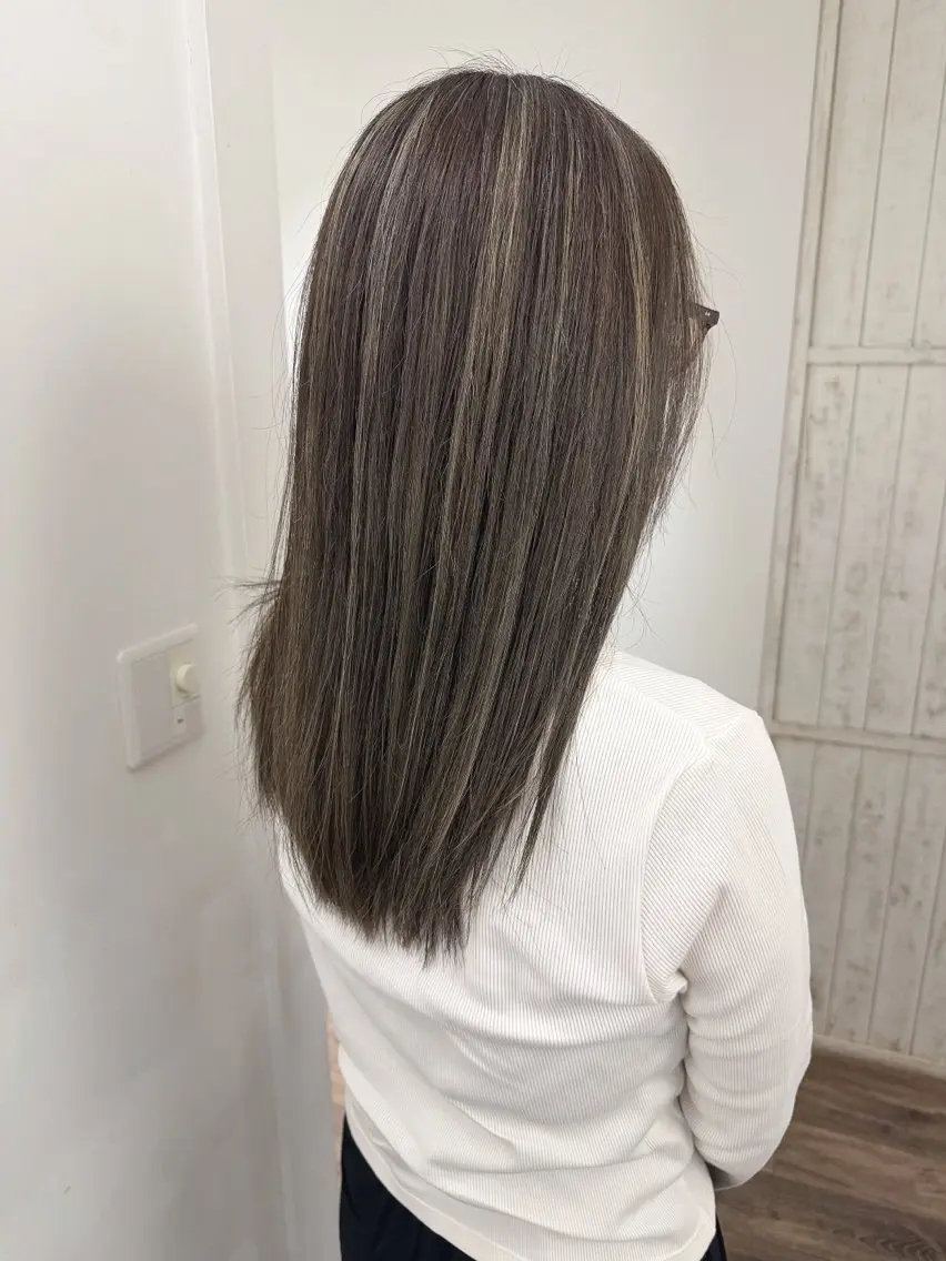 ロング カラー ヘアカラー トリートメント ハイライト⭐️上野 高広のヘアスタイル