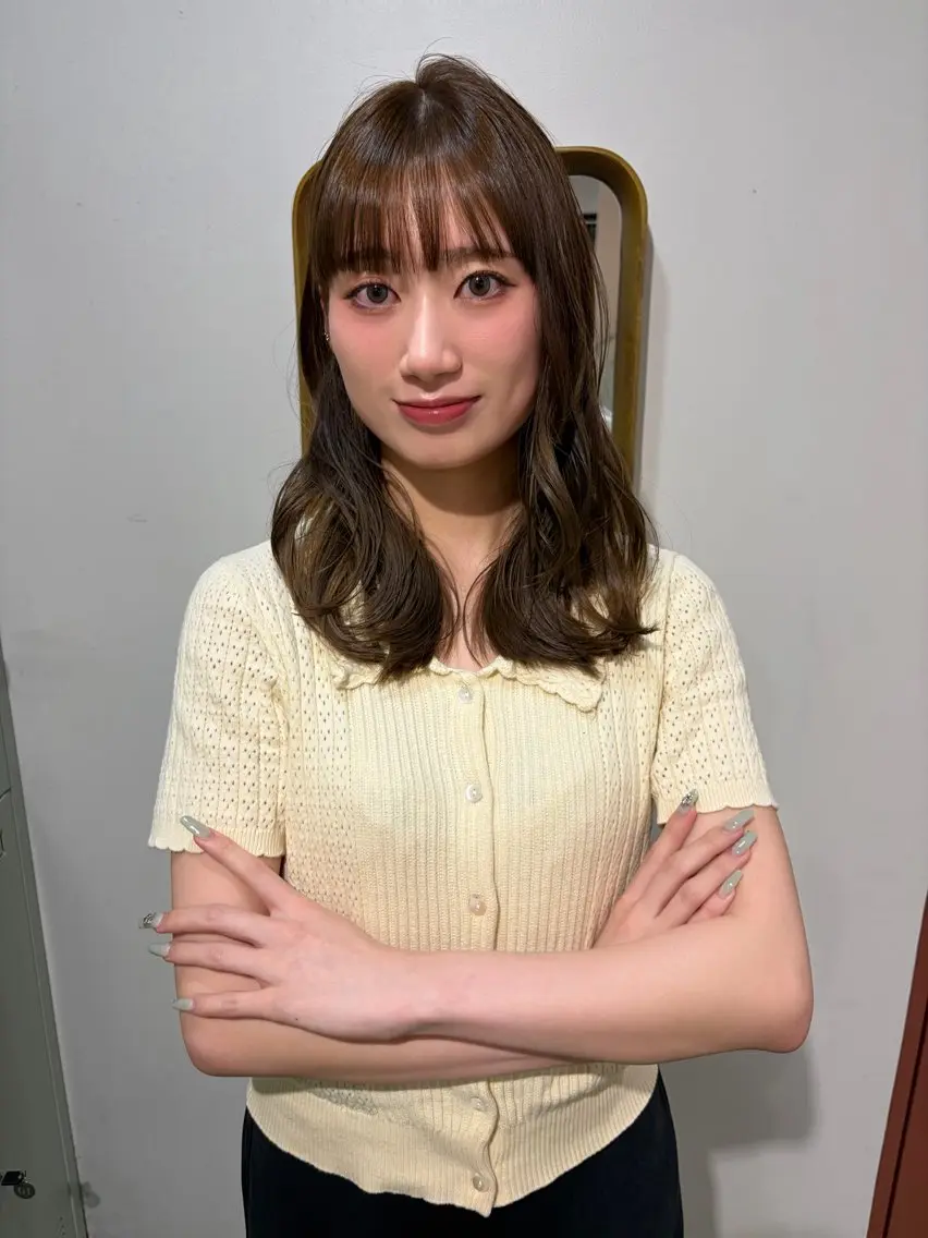 カラー グレージュ オリーブグレージュ オリーブグレー ヘアカラー MAKI/透明感 カラー/ヘアセットのヘアスタイル