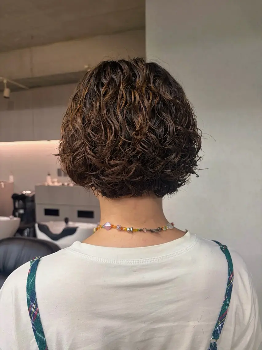ショート パーマ パーマ ロングパーマ/ショー トパーマ/aobaのヘアスタイル