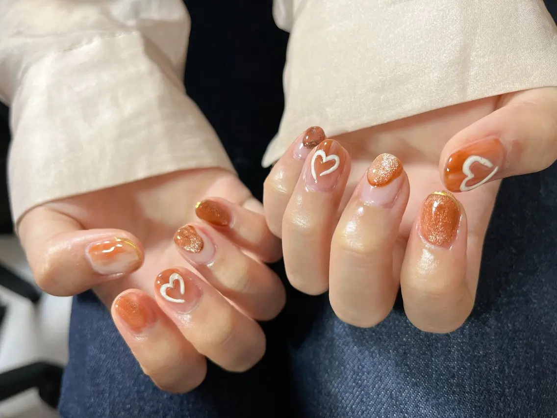 ネイル ブラウン ハンドネイル kiki nail &brow二子玉川のネイルデザイン