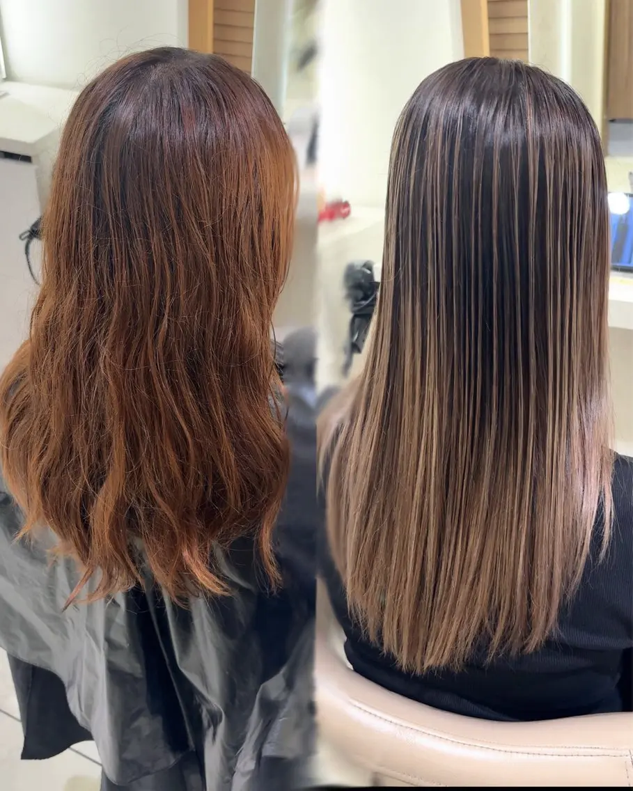 ロング カラー バレイヤージュ 髪質改善 レイヤーカット ヘアカラー トリートメント 大宮/バレイヤージュ 髪質改善/澤田隆誠のヘアスタイル