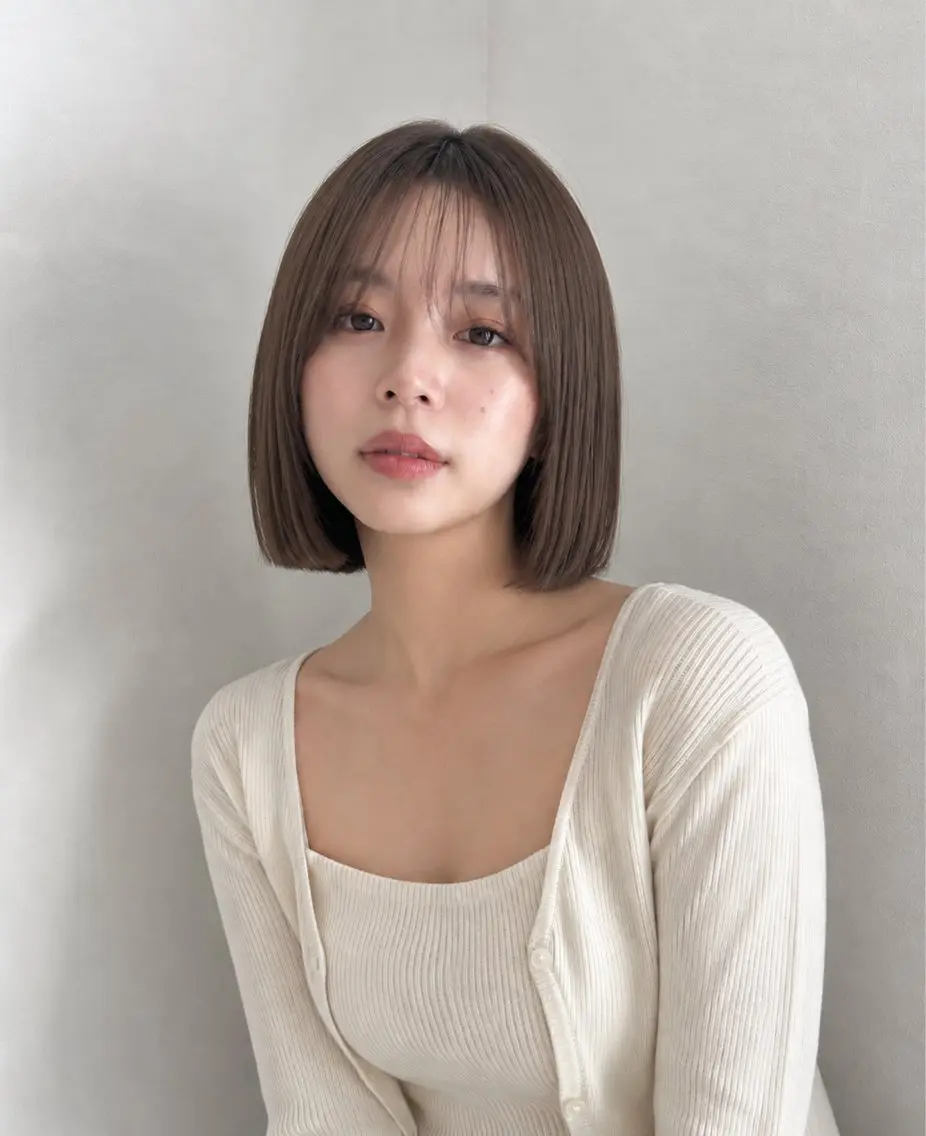 ショート ボブ 顔周りカット カット ヘアカラー トリートメント モテ🤍トレンドヘア /新宿/ワカナのヘアスタイル
