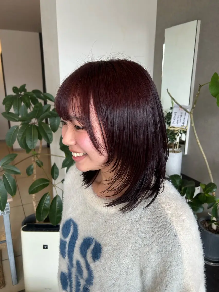 ミディアム レイヤーカット トリートメント 🤍レイヤーツヤカラ ーAkane🇰🇷のヘアスタイル