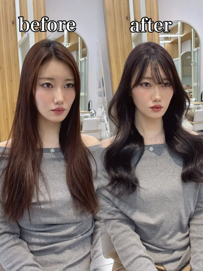 ロング カット ヘアカラー トリートメント 顔周り/レイヤー/ 前髪/TAKUのヘアスタイル