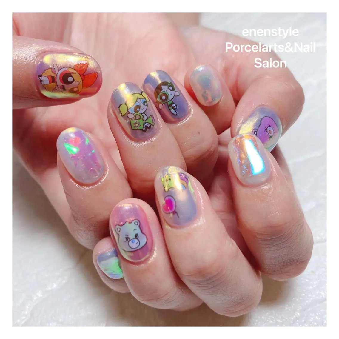 ミディアム ネイル 🐾enen style 🐾のネイルデザイン