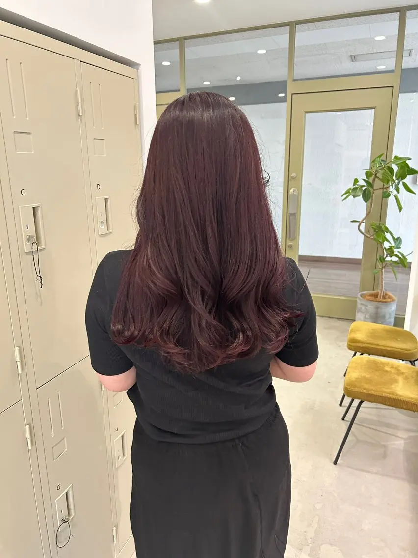 ロング カラー ブリーチ ダブルカラー ブリーチなしカラー ashiato mizukiのヘアスタイル