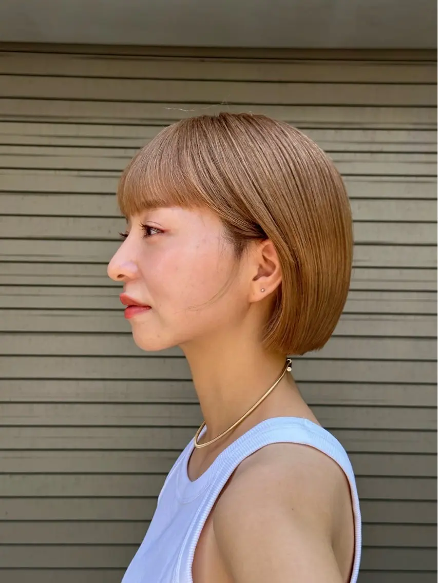 ショート ヘアカラー トリートメント HIROKI /艶カラー/カットのヘアスタイル