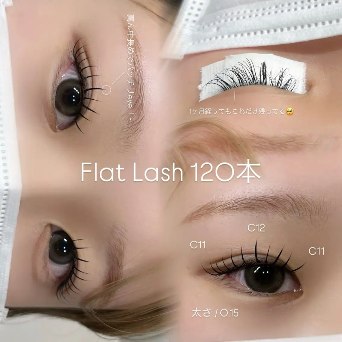 𝘧𝘭𝘢𝘵 𝘭𝘢𝘴𝘩 120本(𝘤𝘰𝘭𝘰𝘳変更¥0)👀✨️の写真