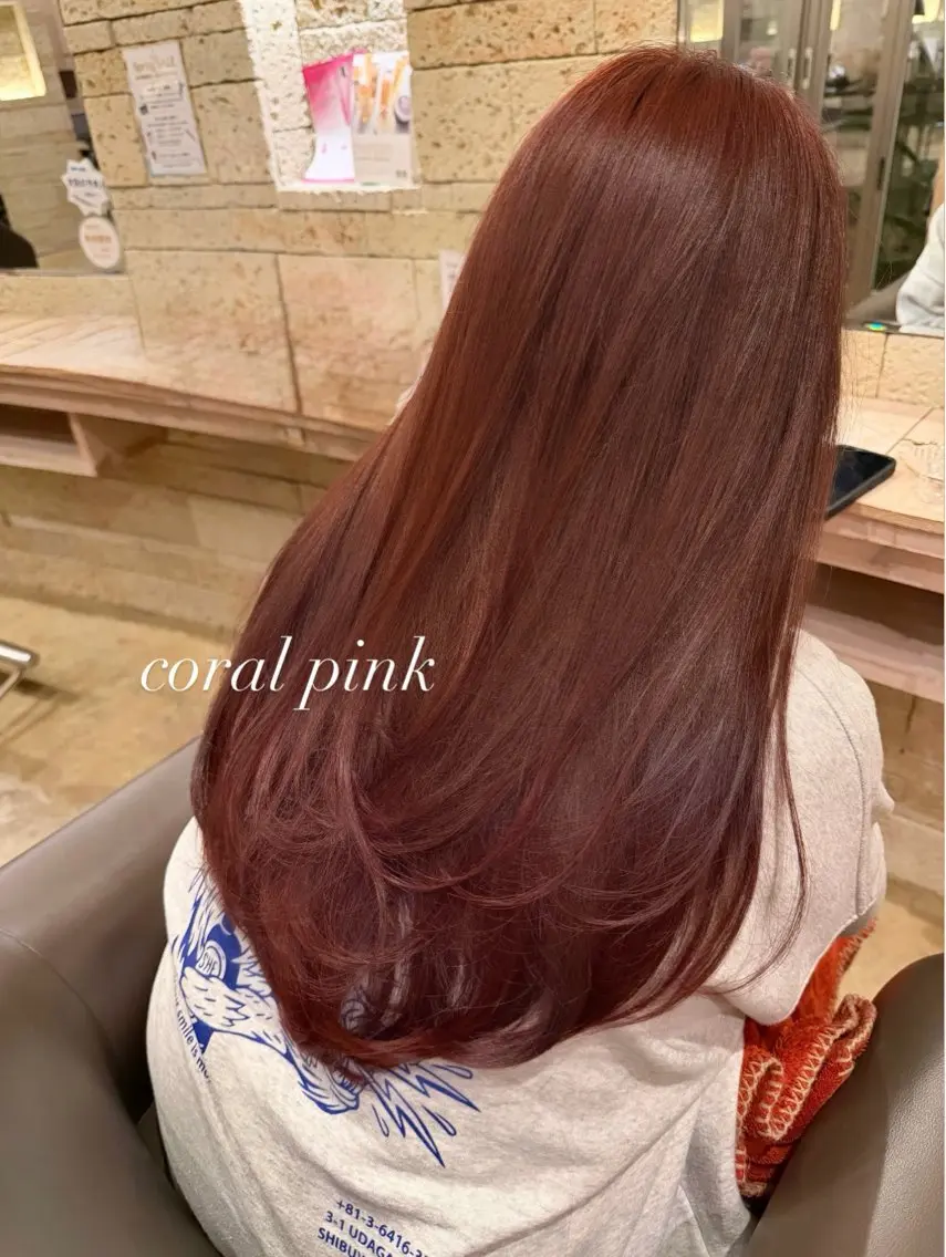 【🎀艶カラー🎀】暖色カラー+トリートメントの写真