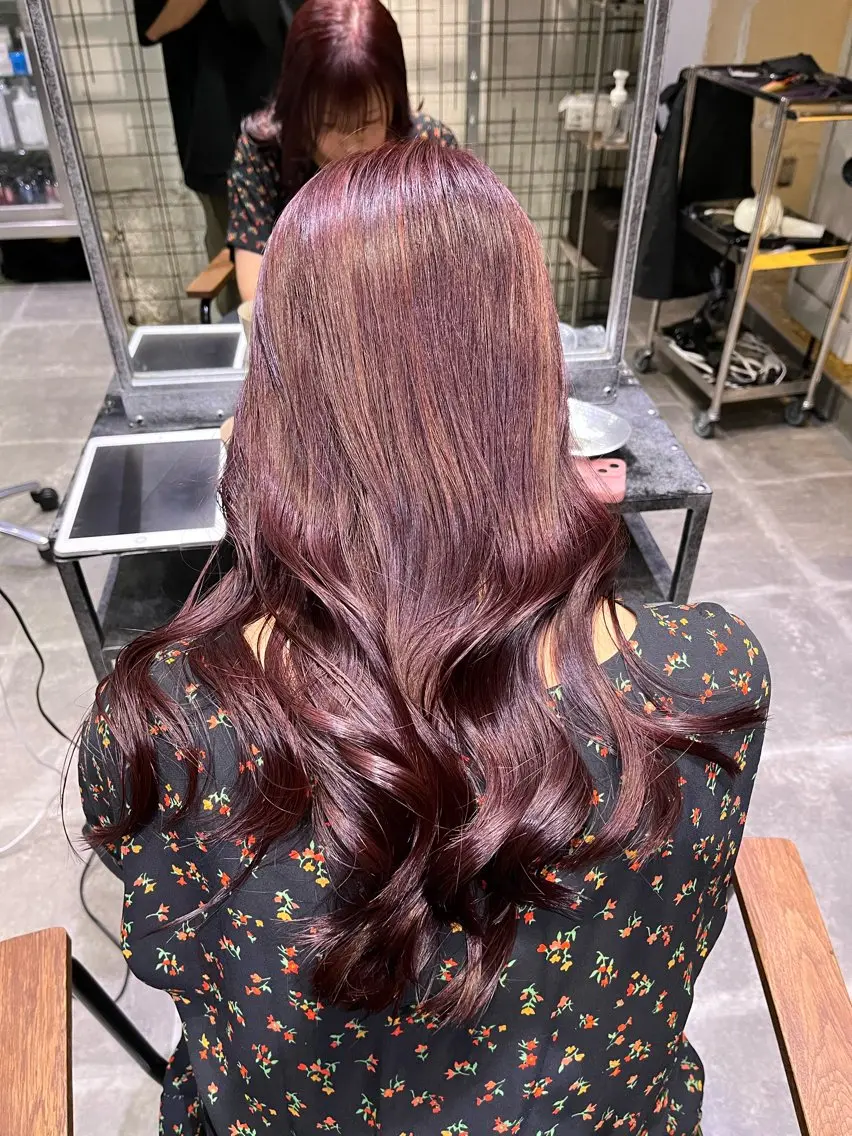 カラー ピンクカラー UMM daichi メンズパーマのヘアスタイル