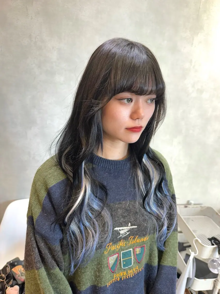 ロング シールエクステ アッシュ エクステ belle / Honoka🧁のヘアスタイル