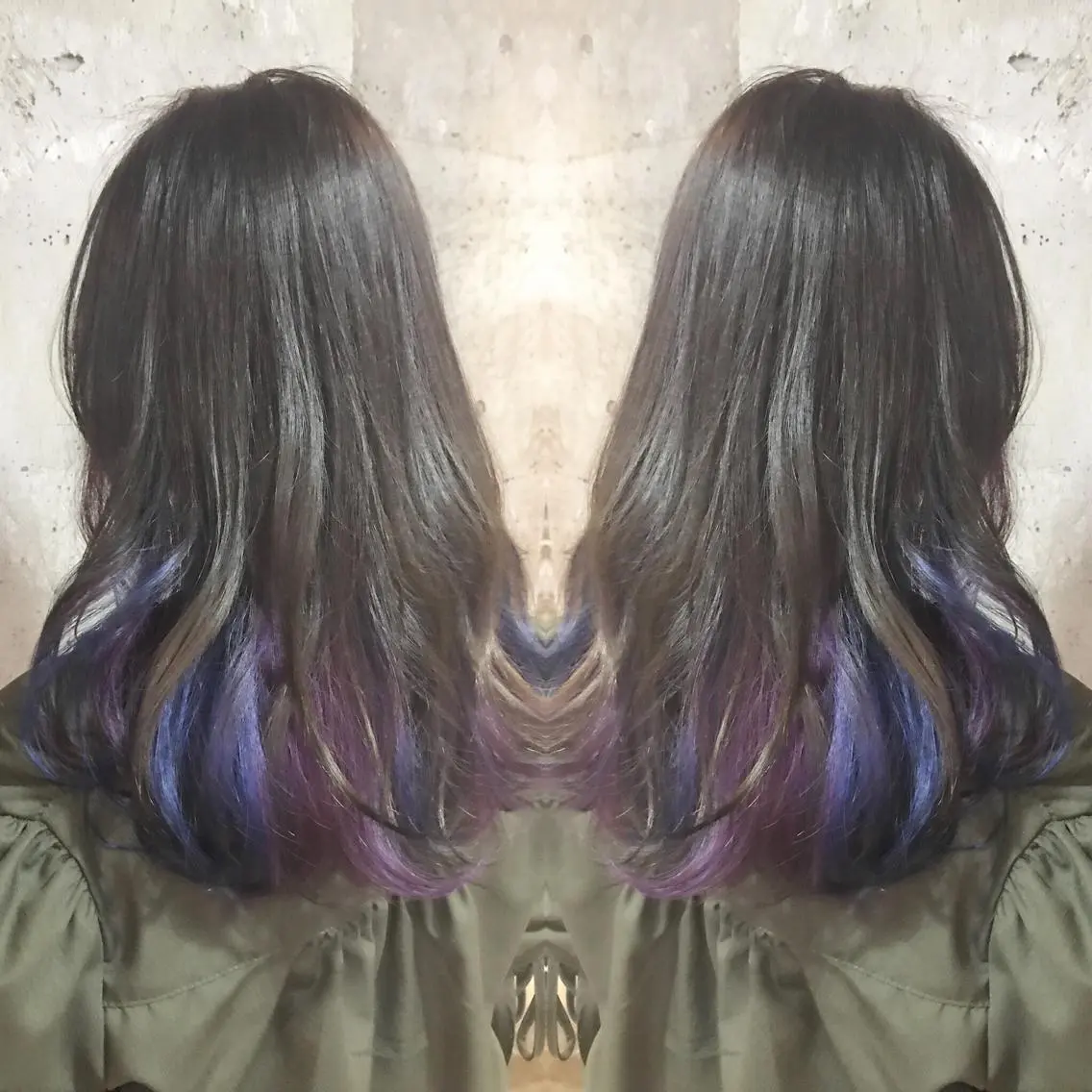 ロング カラー パーマ ヘアアレンジ メンズ ネイル マツエク・マツパ 大理石ネイル(マーブル) サロンドミルク 原宿のヘアスタイル