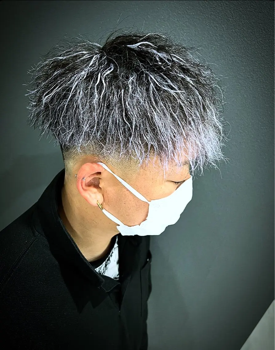 パーマ メンズ カット ヘアカラー パーマ 渡邉 勇樹のヘアスタイル