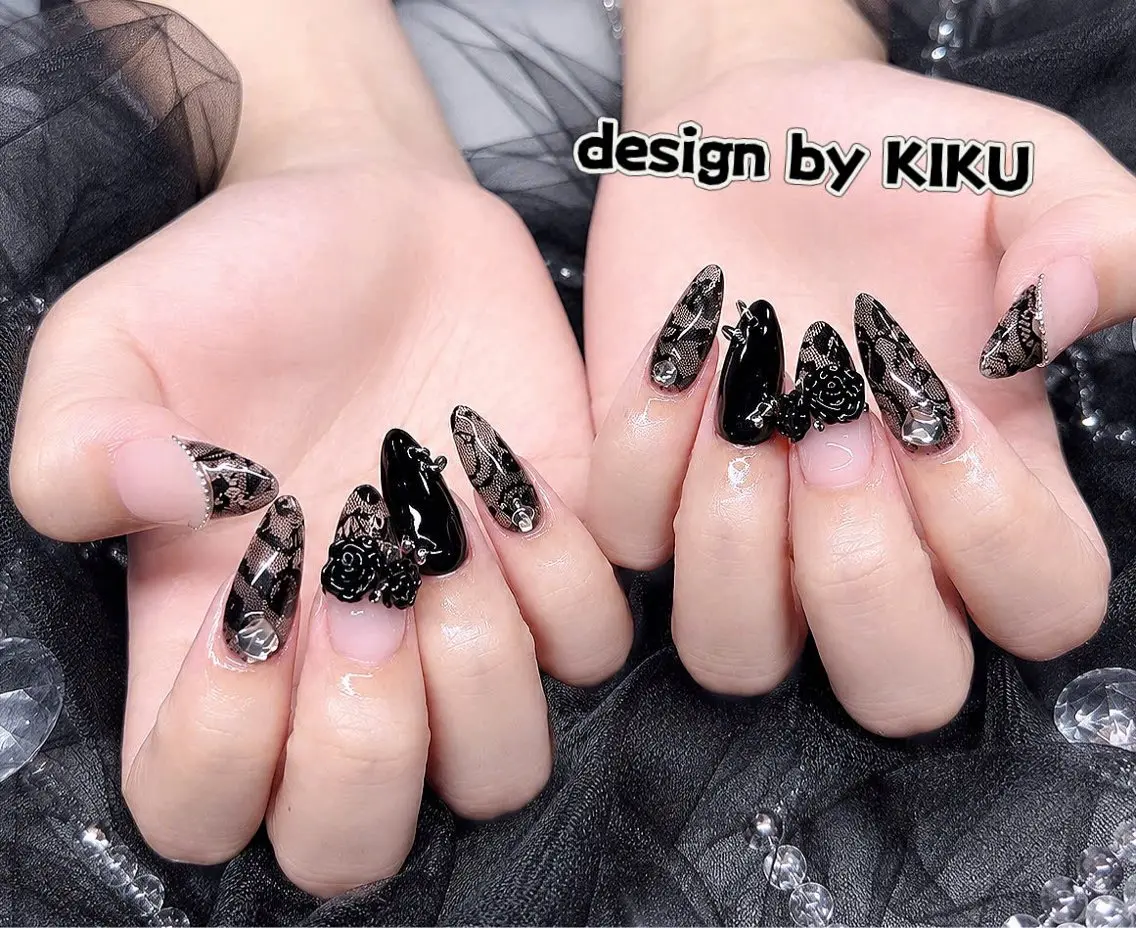 ネイル アートネイル オーロラネイル クリアネイル 長さ出し フレンチネイル ハンドネイル HOT Nail Salonのネイルデザイン