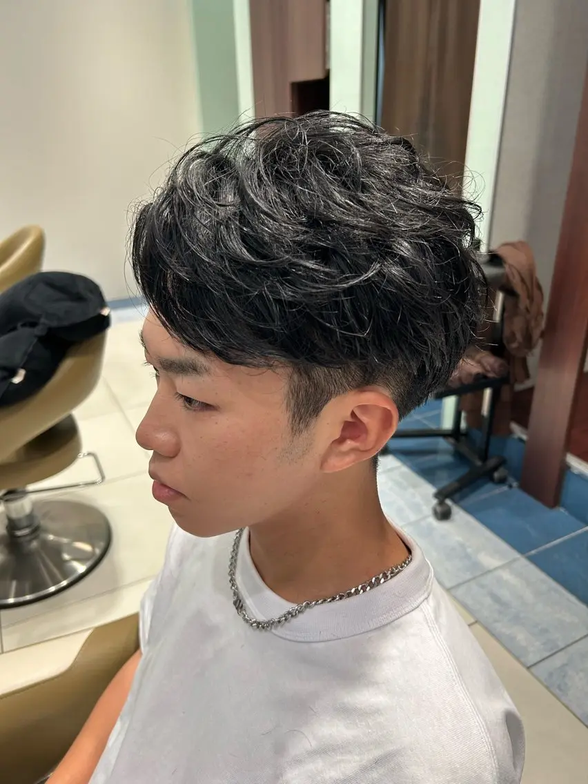 【メンズパーマ🪽】カット+フェザーパーマ+トリートメントの写真