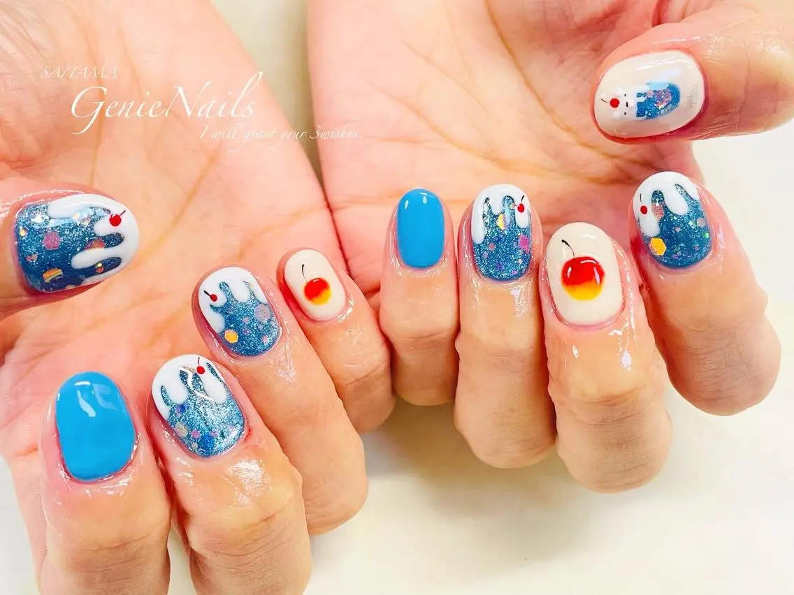 メンズ ネイル アートネイル フットネイル メンズネイル 持ち込み 夏ネイル Genie Nailsのネイルデザイン
