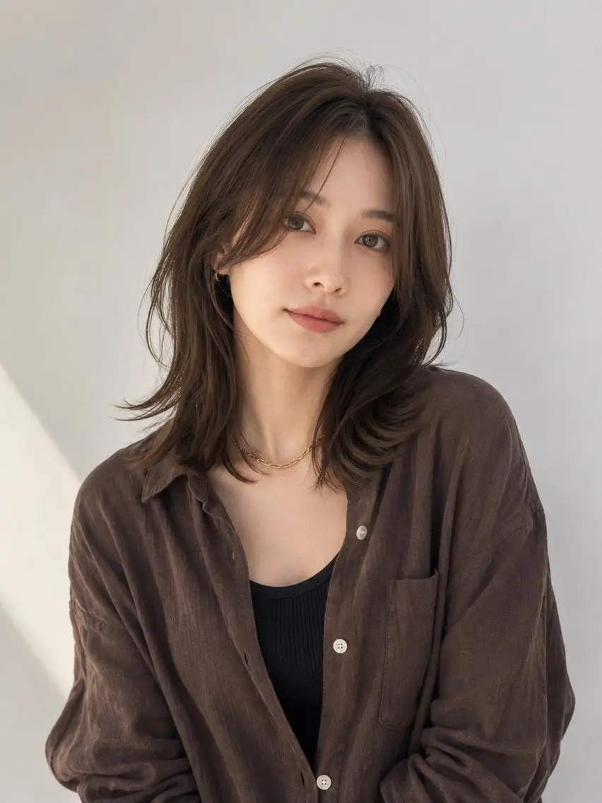 セミロング カラー カット ヘアカラー トリートメント ヘッドスパ "オトナ髪”/ LAKA TOCCAのヘアスタイル