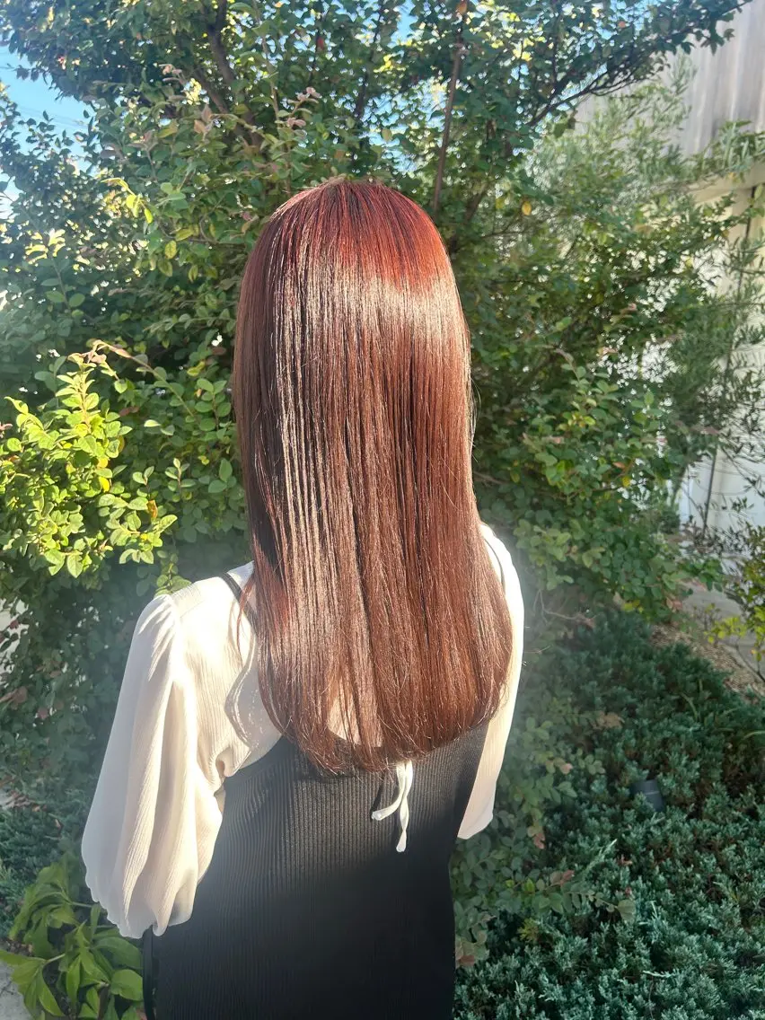 セミロング カラー ピンクカラー 山本 知佳のヘアスタイル