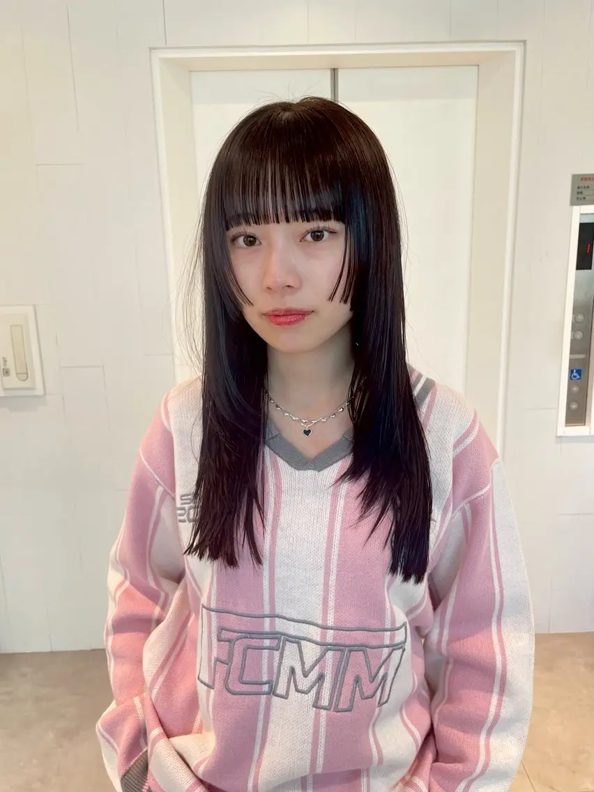 ミディアム カラー 姫カット レイヤーカット カット ヘアカラー トリートメント パーマ/パーマ落とし 【Kouta】のヘアスタイル