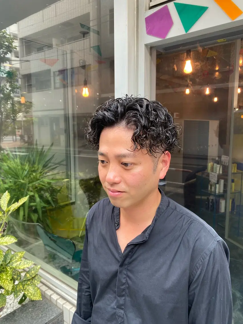 ショート パーマ メンズ メンズパーマ トリートメント スパイラルパーマ Riganuts王子 Hayato✂︎のヘアスタイル