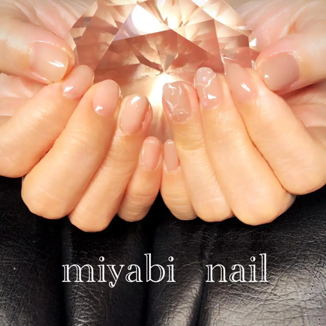 ネイル アートネイル オーロラネイル ジェルネイル 大理石ネイル(マーブル) 持ち込み ハンドネイル miyabi nail 桂川駅近くのネイルデザイン