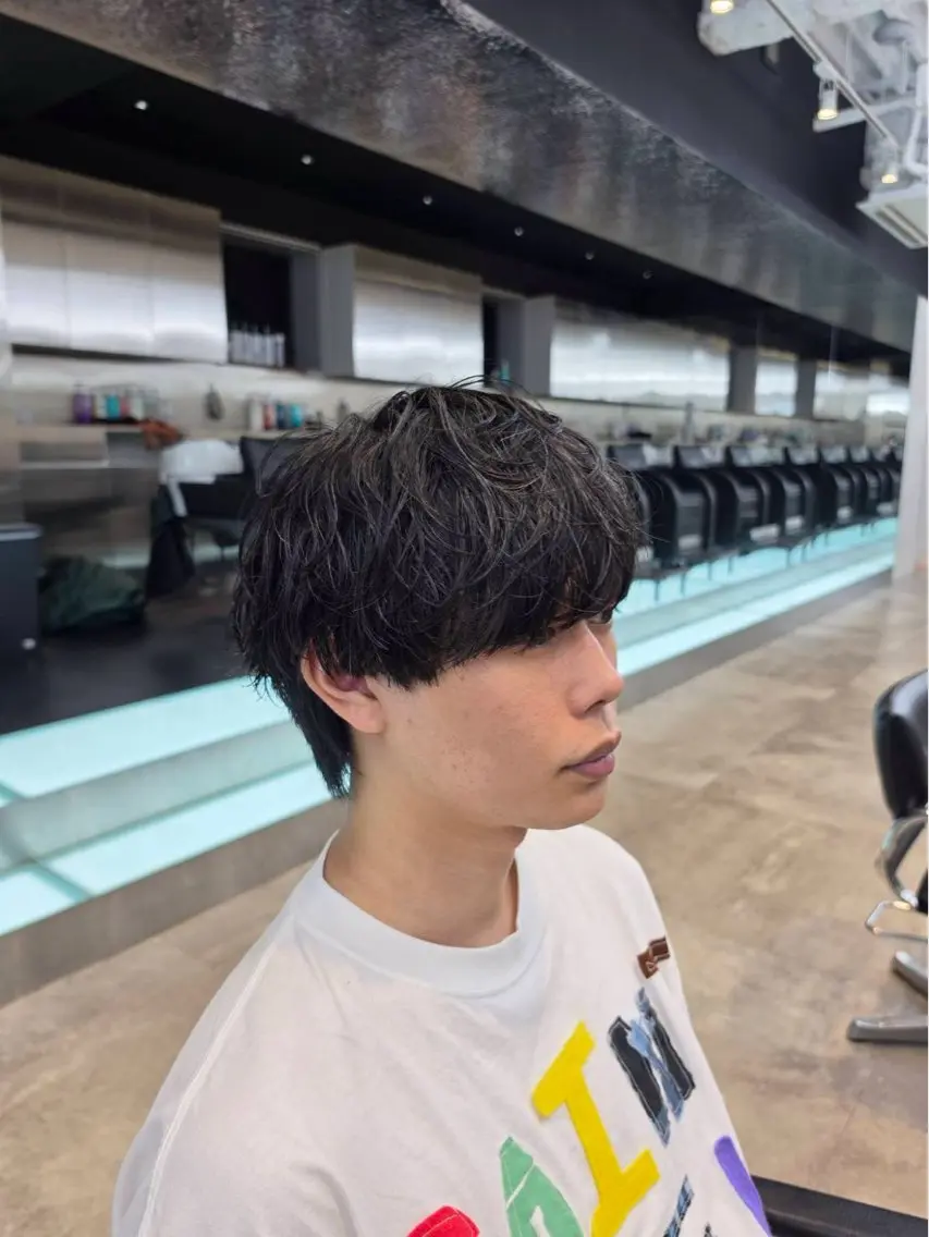 パーマ メンズ カット パーマ トリートメント fifth深山 洋夢のヘアスタイル