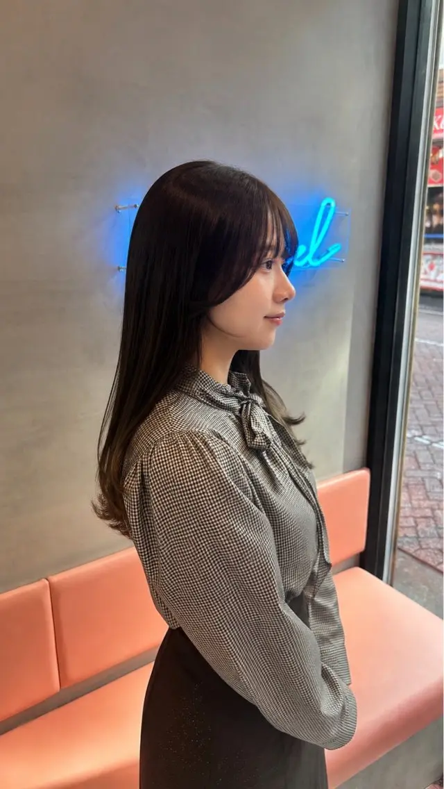 セミロング カラー カット ヘアカラー トリートメント 🦋韓国風レイヤー/ 艶髪矯正🦋凛太郎のヘアスタイル